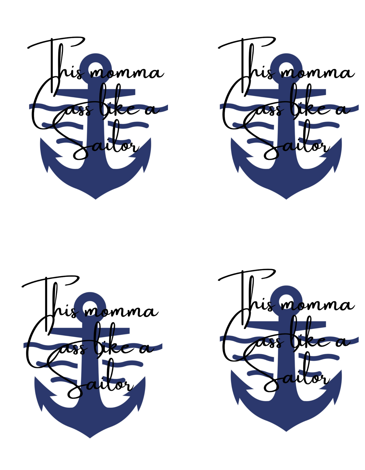 This mama cusses like a sailor stickers/car decal! $6.00 sheet or $1.50 each