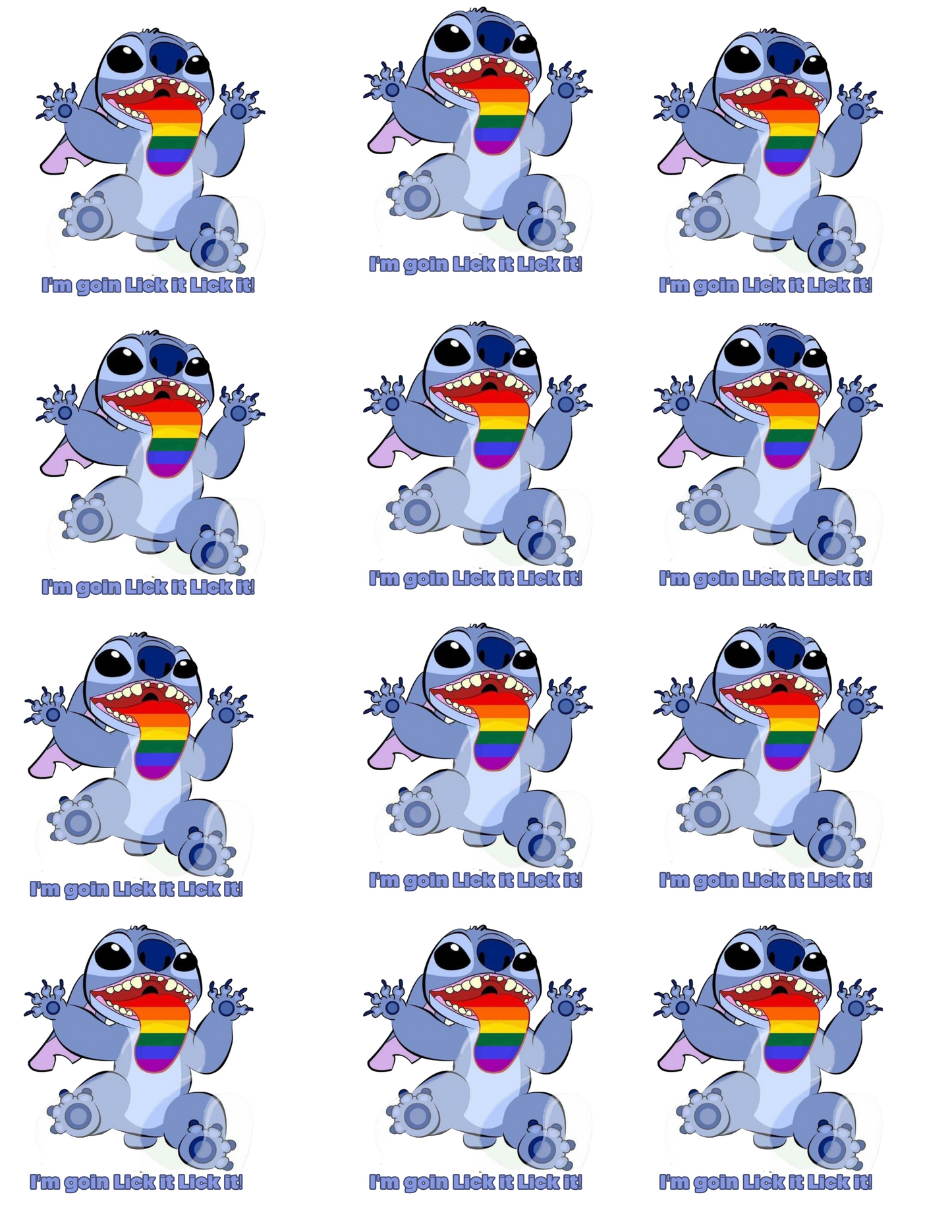 Pride month/stitch $6.00 sheet or $0.50 each